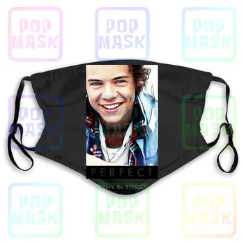 

1D Harry Styles Perfect Nial Indie Music Directioner Hipster Washable Reusable Mask with 2Pcs PM2.5 Filters 5 Layers