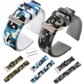 

Replacement Soft Silicon Watch Band Strap Universal 22mm Camouflage Wrist Bracelet Strap For Garmin Forerunner 645 Watchband