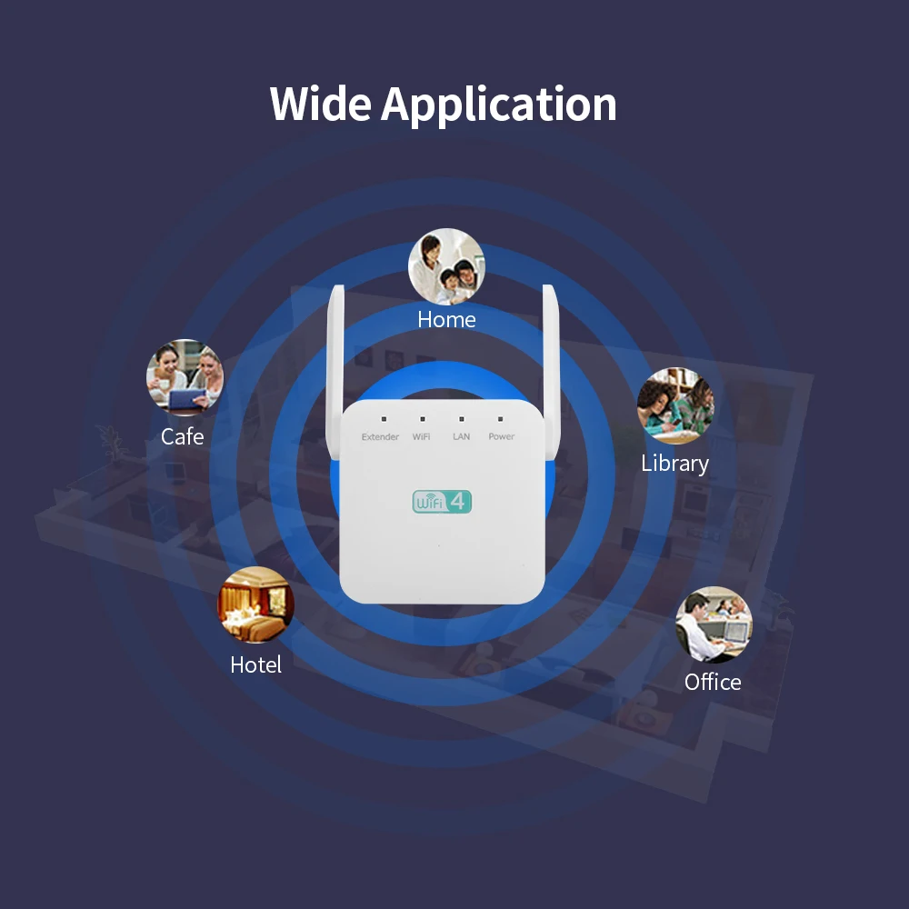 Усилитель сигнала Wi Fi 300 Мбит/с Беспроводной ретранслятор WiFi расширитель