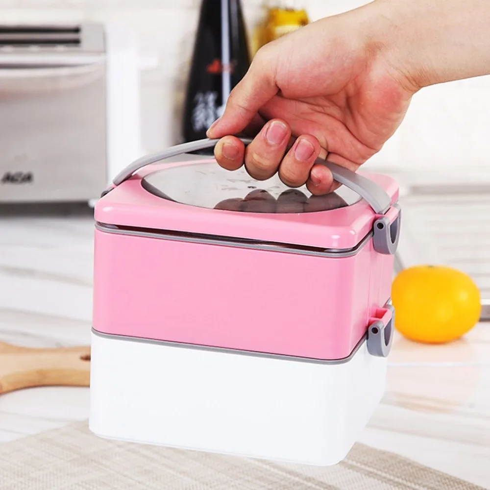

1/2 Layer Compact Size Lunch Box Thermal For Food Bento Box Stainless Steel Lunchbox Water Injection Heat Preservation Lunch Box