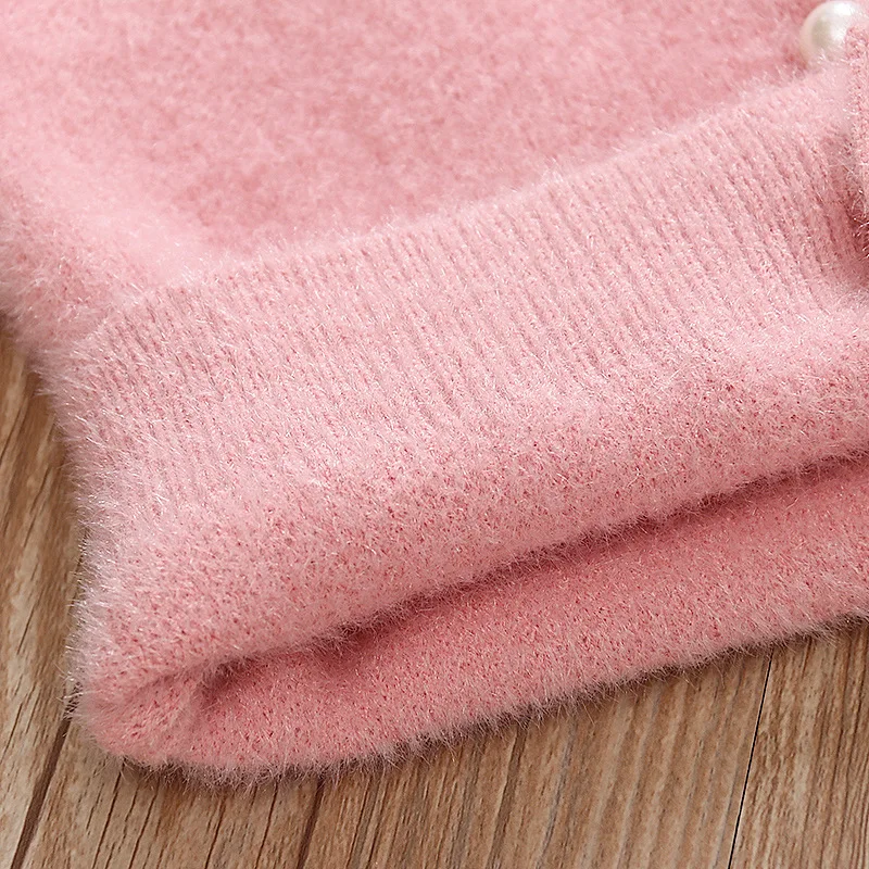 Новинка; детский осенне-зимний милый свитер в горошек для маленьких девочек; кардиган с длинными рукавами для девочек