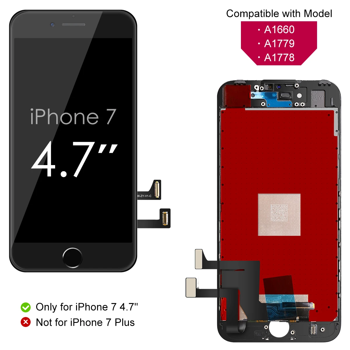 4 7 дюймовый сенсорный экран Замена в сборе дисплей + кронштейн для Iphone 7|Экраны