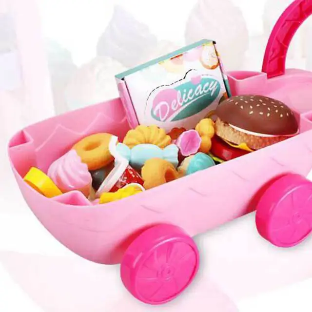 Mini Ice Cream Truck Candy Trolley House Play Educational Toys Cart House Game Kids Girl Toys 5