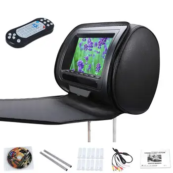

With Zipper Cover 7Inch Car Headrest Speaker Video Monitor HD LCD Screen Adjustable Game Infrared USB DVD Player Car Dispaly MP5
