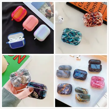 

Retro Colors Earphone Case For Airpods Pro Case Cute Marble Luxury Hard Cover For Apple Air Pods Pro 3 Case Earpods Charging Box