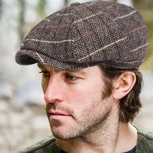 Шапка женская шапка мужская женская пиковая Блиндер Кепка пекарь шапка для мальчика пиковая плоская кепка в елочку