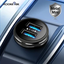 Rocketek мини двойной зарядное устройство usb 3.1A 5 V ЖК-дисплей Дисплей Универсальный телефон автомобиль Зарядное устройство для Xiaomi samsung S8 iPhone X 8 Plus Tablet