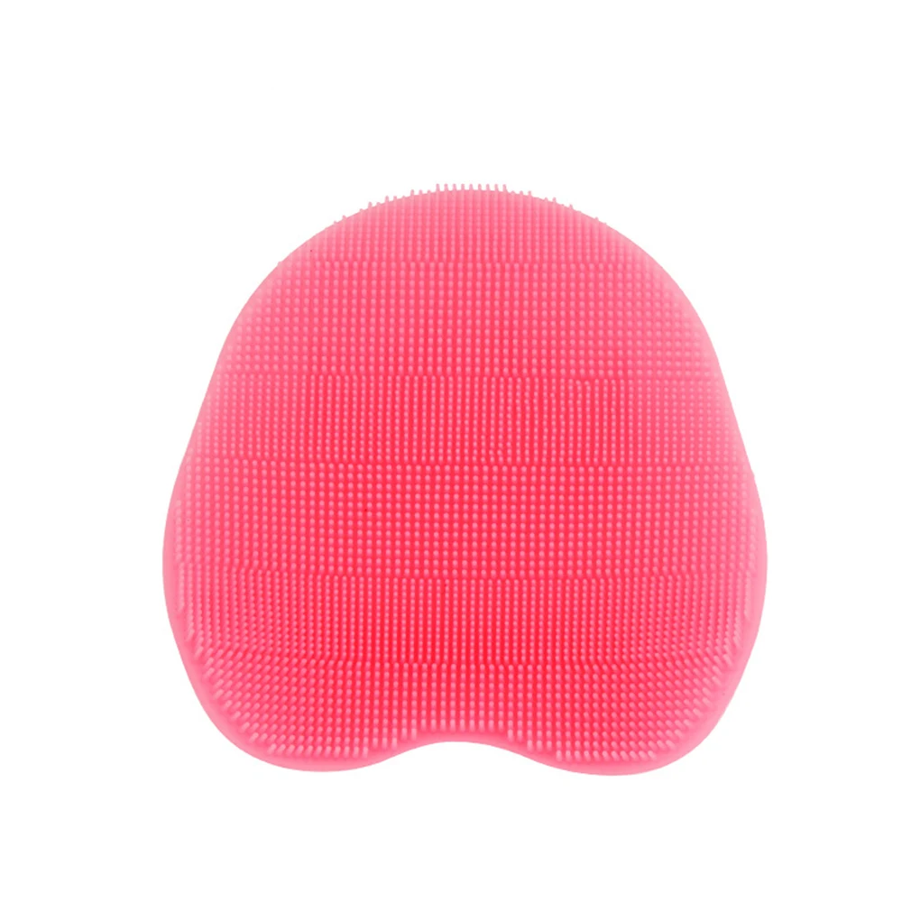 1Pcs Soft Silicone Massage Scrub Gloves For Peeling Body Bath Brush Exfoliating Glove Footbrush for the Bath Body Brush New - Цвет: Pink