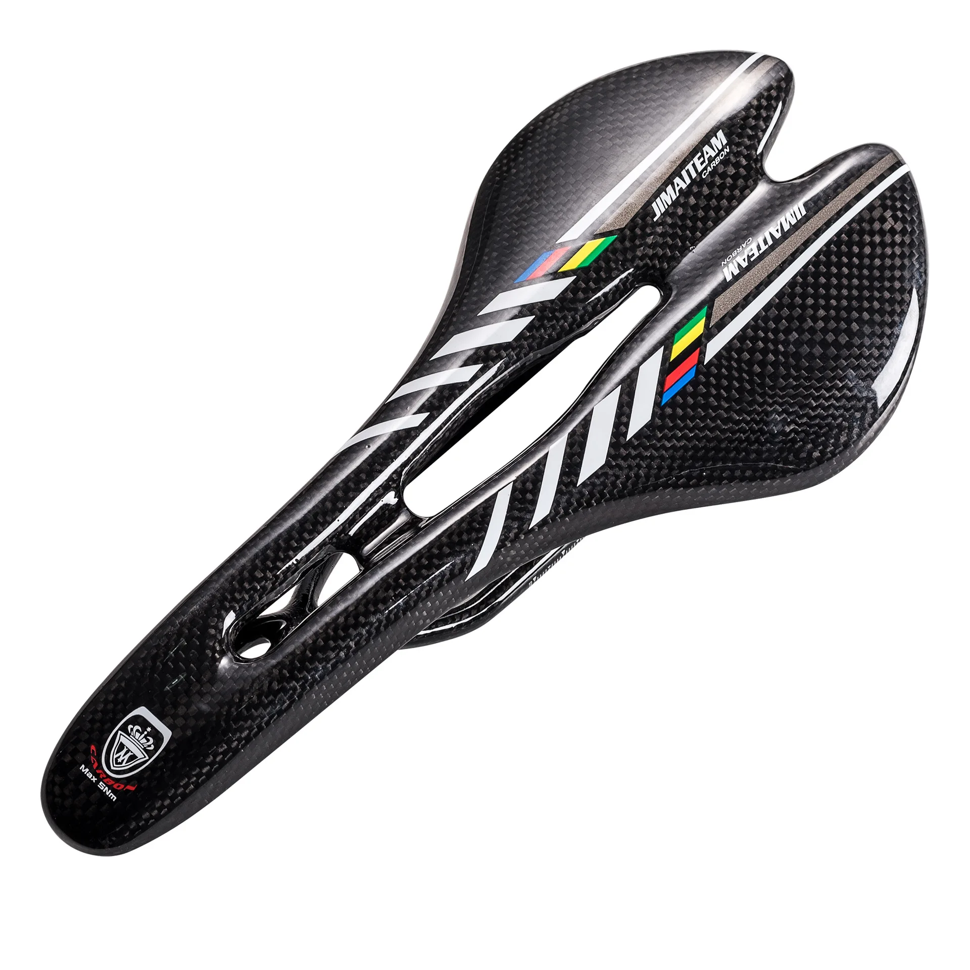 

2018 New Style jimaiteam Bicycle Cushion Saddle Carbon Fiber Road Bicycle Hallow Seat Cushion Rainbow