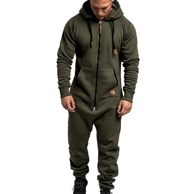 JODIMITTY Flash Sale Men One-piece Garment Pajama Playsuit Zipper Hoodie Male Onesie Camouflage Print Jumpsuit Streetwear | Мужская