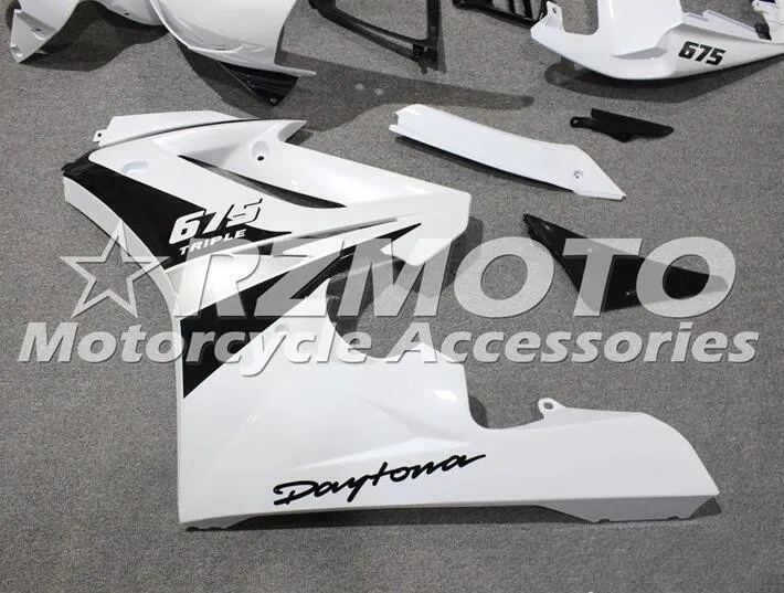 4 подарки инжектор ABS мотоцикл обтекатели комплект подходит для Triumph Daytona 675R 675 2009 2010 2011 2012 09 10 11 12 черный белый