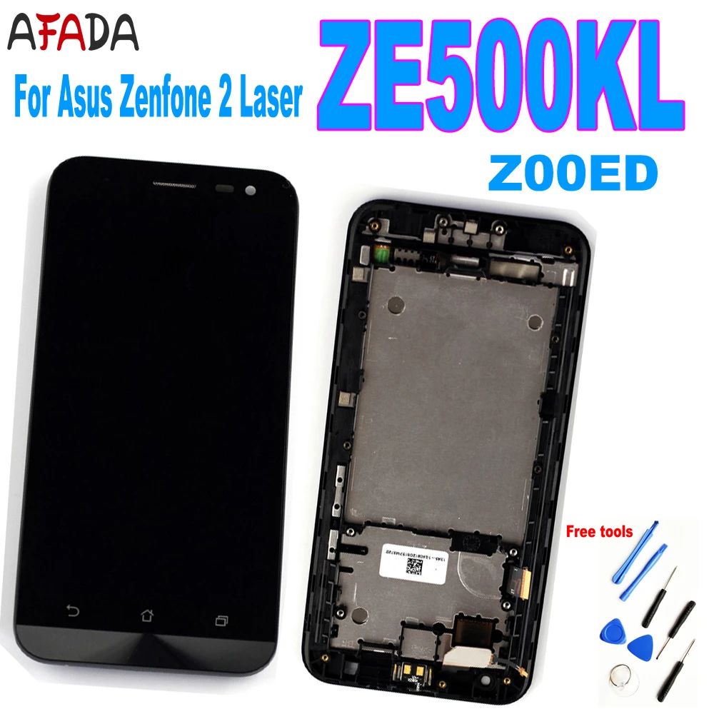 5 0 Lcd For Asus Zenfone 2 Laser Ze500kl Z00ed Lcd Display Touch Screen Digitizer Assembly With Frame Free Tools Mobile Phone Lcd Screens Aliexpress
