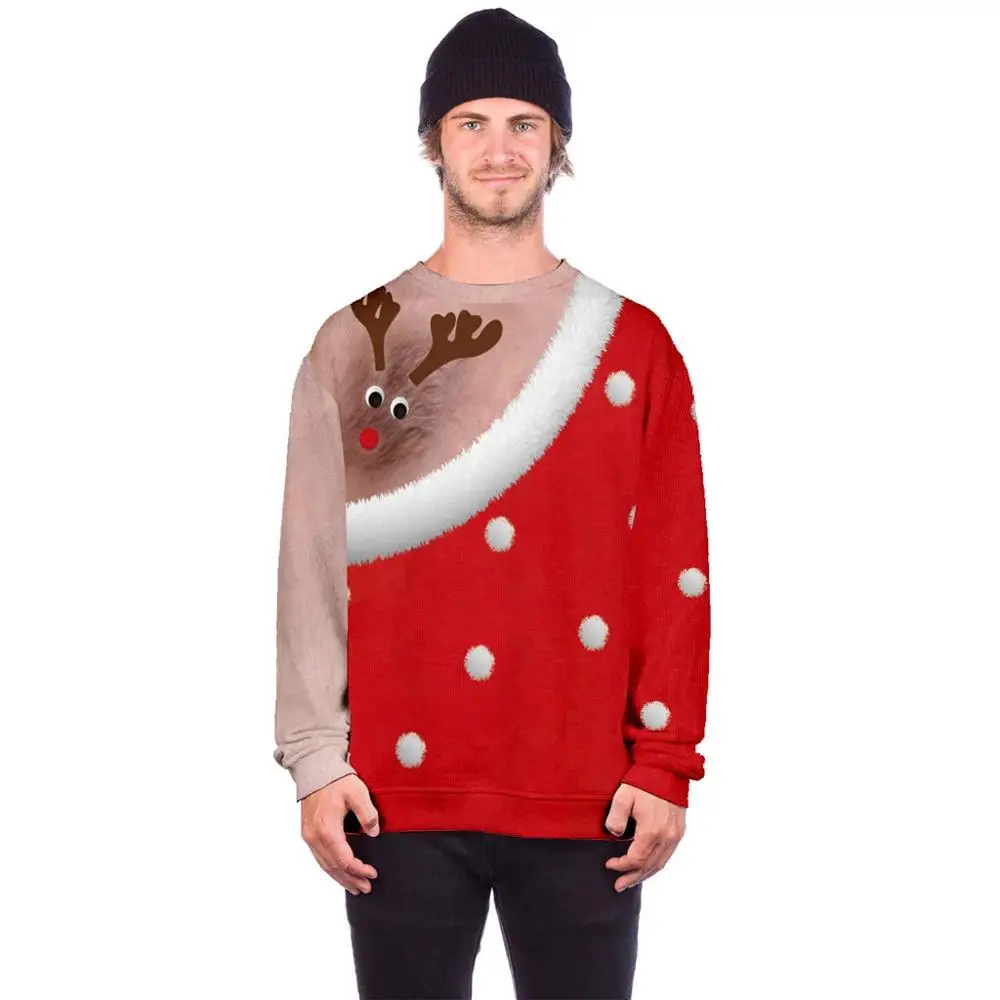 3D Printing Novelty Funny Christmas Sweater Unisex Borkut