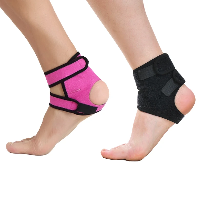 

1pc nylon spandex ankle support heel opening adjustable adhesive belt protection basketball volleyball safety protection ankle