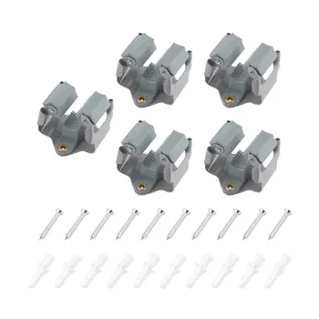 

New 5pcs Kitchen Storage Organizer Mop Broom Holder Wall Mounted Garden Storage Rack 5 Position Garage Holds