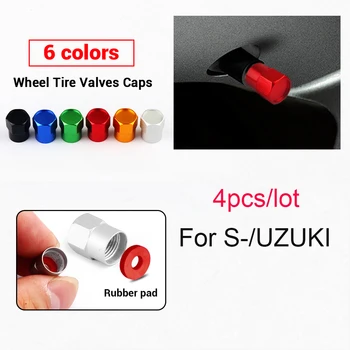 

Car New 4PCS Auto Wheel Tire Valve Stem Caps Cover For Suzuki Vitara Jimny S-CROSS SWIFT VITARA SX4 Auto Accessories