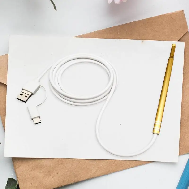 3 в 1 USB Визуальный Инструмент для чистки ушей эндоскоп для чистки ушей водонепроницаемый пылезащитный ультра-яркая светодиодная лампа 5,5 мм ушной выбор Otoscope для здоровья