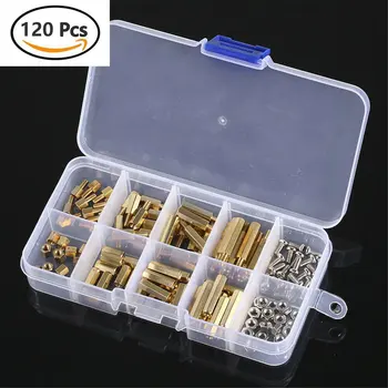 

120Pcs M3 Brass Standoff Spacer PCB Board Hex Screws Nut Assortment Kit Female-Female Spacers Male-Female Spacers