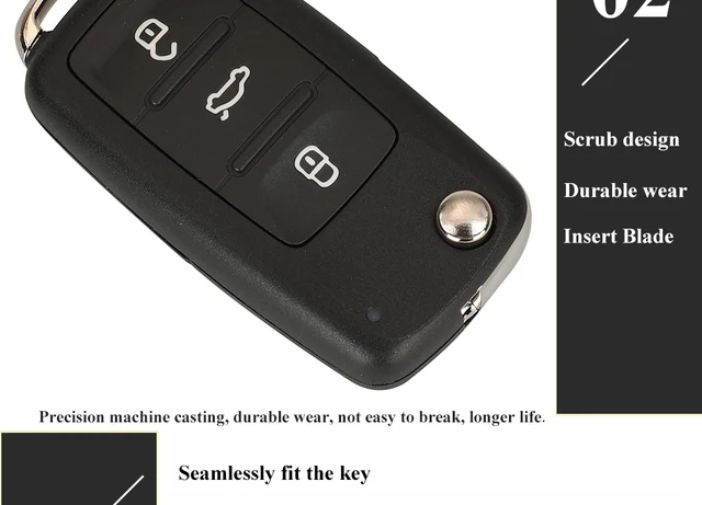 jingyuqin 5K0837202AD 434Mhz ID48 Remote Flip Key OEM For VW Volkswagen  Beetle Caddy Eos Golf Jetta Polo Scirocco Tiguan Touran