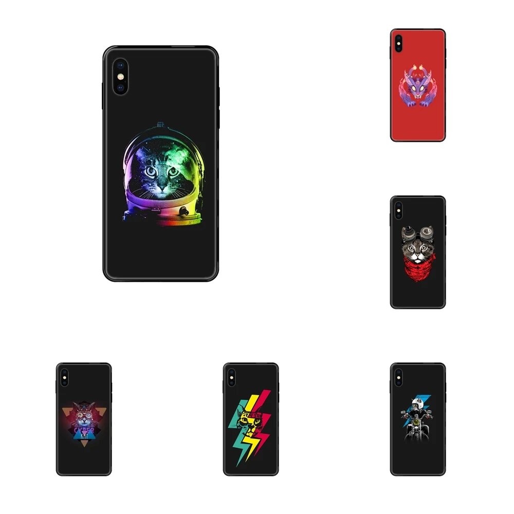 Купить удивительный Кот для Samsung Galaxy A10S A20 A20S A20E A21S A30S A40 A50 A70 A71 A70E A5 A6 A7 A8 A10 черный