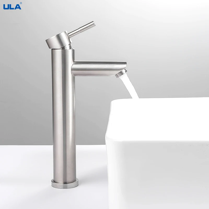 

ULA Basin Sink Bathroom Faucet Deck Mounted Hot Cold Water Basin Mixer Taps Single Handle Sink Tap Crane