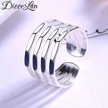 

Vintage 925 Sterling Silver Multi-layer Lines Rings For Women Men Gothic Antique Jewelry Anillos 2020