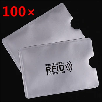 

100 pcs/set New RFID Security Card Blocking 13.56mhz NFC Shielded Card Prevent unauthorized scanning ID Card Protection Case