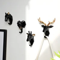 Cute Animals Key umbrella Hook Hanger Wall Hanger Design Decorative Hooks Towel for Kitchen Key Holder wall hooks decorative 2