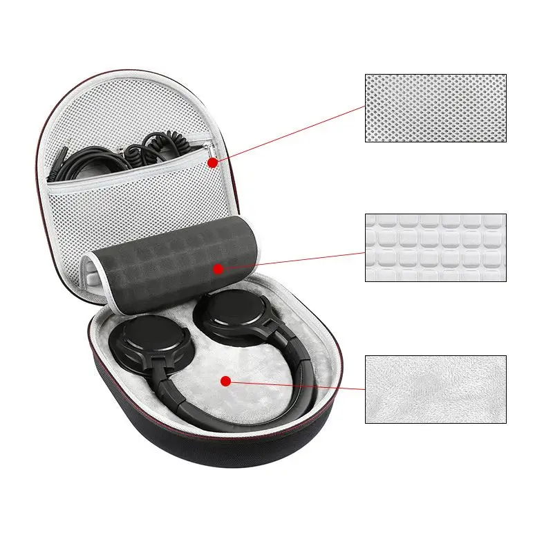 2020 New Hard EVA Storage Handbag Portable Headphone Case for audio Technica M50X M40X