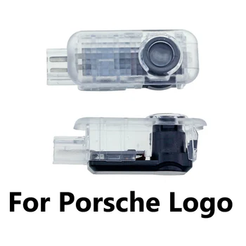 

2-40 pcs For Porsche Logo LED Car Door Emblem Light For Cayenne Car Styling Entry Warning Laser Projector Ghost Courtesy Lights
