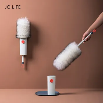 

JO LIFE Household Feather Duster Cleaning Brush With Storage Bin Wool duster Broom Car Sweeper