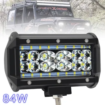 

1pcs 5 Inch 84W 12000LM 6000K LED Offroad Work Light Waterproof 4 Rows LED Light Bar for Off-Road Car Boat Jeep Truck 12V-24V