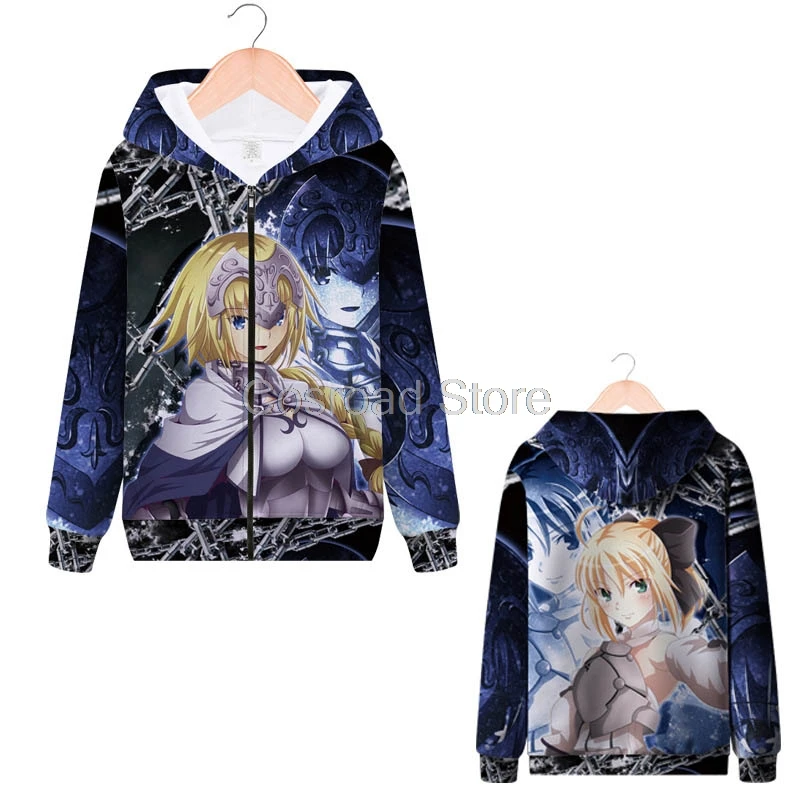 J Cosroad аниме Fate Stay Night Saber Косплэй толстовки Arutoria Pendoragon с капюшоном куртка на молнии пальто судьба ноль толстовки костюмы для детей - Цвет: J