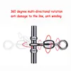 10pcs Saltwater Fishing Tackle 3-way  Fishing Rolling Swivels With Solid Ring Copper Tube Fishing Line Connector Rig Accessories ► Photo 3/6