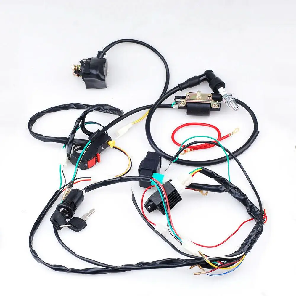 Для 50 70 90 110CC ATV Quad Gokart полная электрика провода жгут катушки CDI комплект