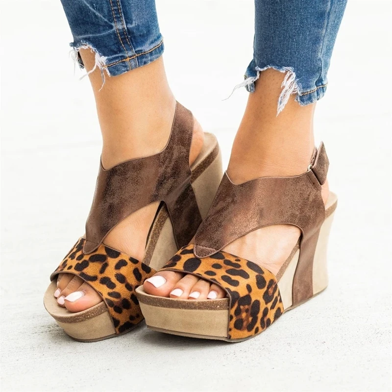 

HEFLASHOR 2020 New Women Wedge Sandals Female Platform Fashion High Heel Sandals Fashion Ankle Strap Open Toe Ladies Shoes
