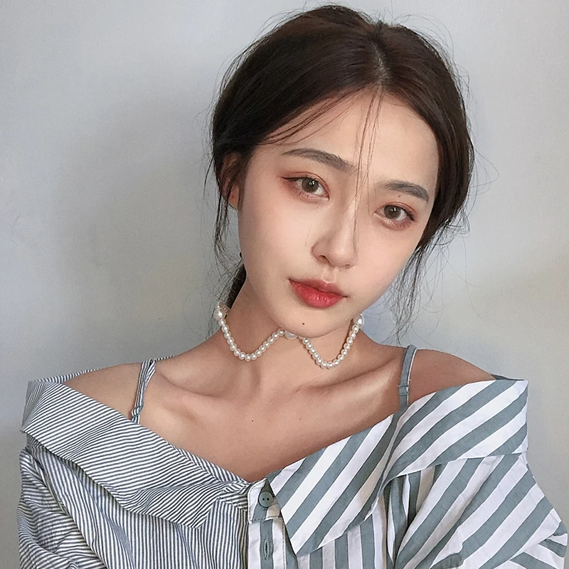 Повязка на голову Hyuna в том же стиле шнуровке Двойное Жемчужное ожерелье