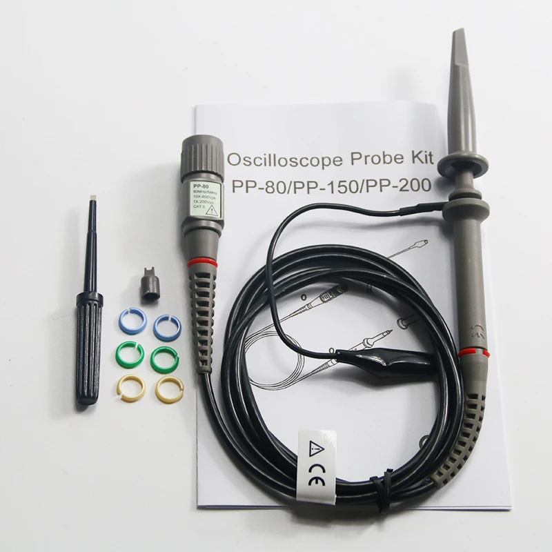 Hantek PP-80/PP-150/PP-250 Digital Oscilloscope Probes 60MHZ 100MHZ 250MHZ Osciloscopio Tester Accessories digital oscilloscope oscilloscope probe oscilloscope probe kit