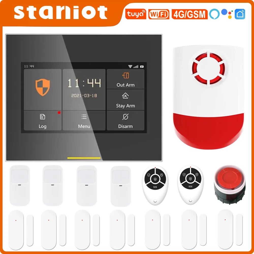 Система охранной сигнализации Staniot F900 с поддержкой Wi-Fi 2 + 4 ГБ 16 комплектов |