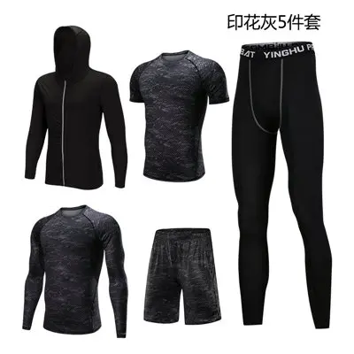 Men New Autumn And Winter Sportswear Fitness Suit Men's Outdoor Running Fitness Clothing Basketball Training Sportswear - Color: Purple