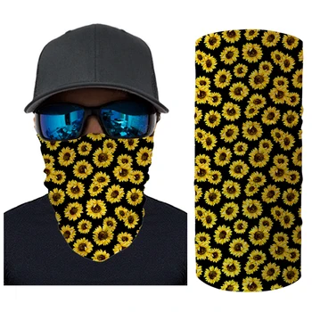 

Outdoor Sport Magic Scarfs Half Anti Dust Face Cover Maske High Elastic Bandanas Kawaii Sunflower Pattern Design Women's Fashion