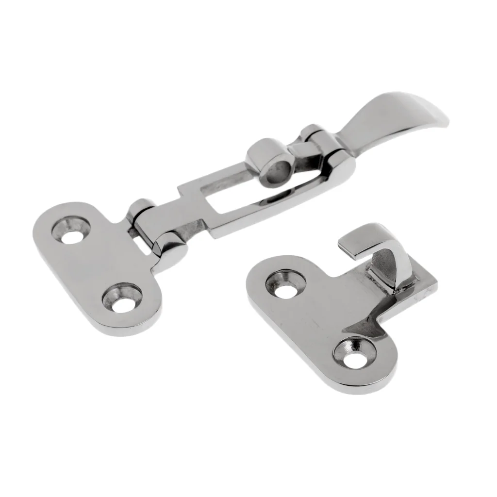 Stainless Steel Boat Anti-Rattle Latch + Zinc Alloy Chrome Lock Slam Latch