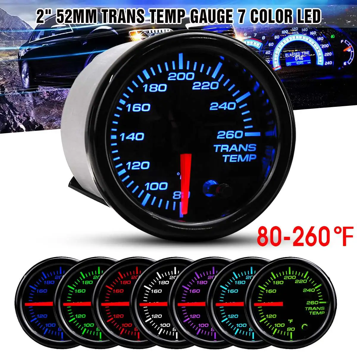 Auto Meter 6549 Ultra-Lite Digital Transmission Temperature Gauge Auto Meter 6549 Ultra-Lite Digital Transmission Temperature Gauge