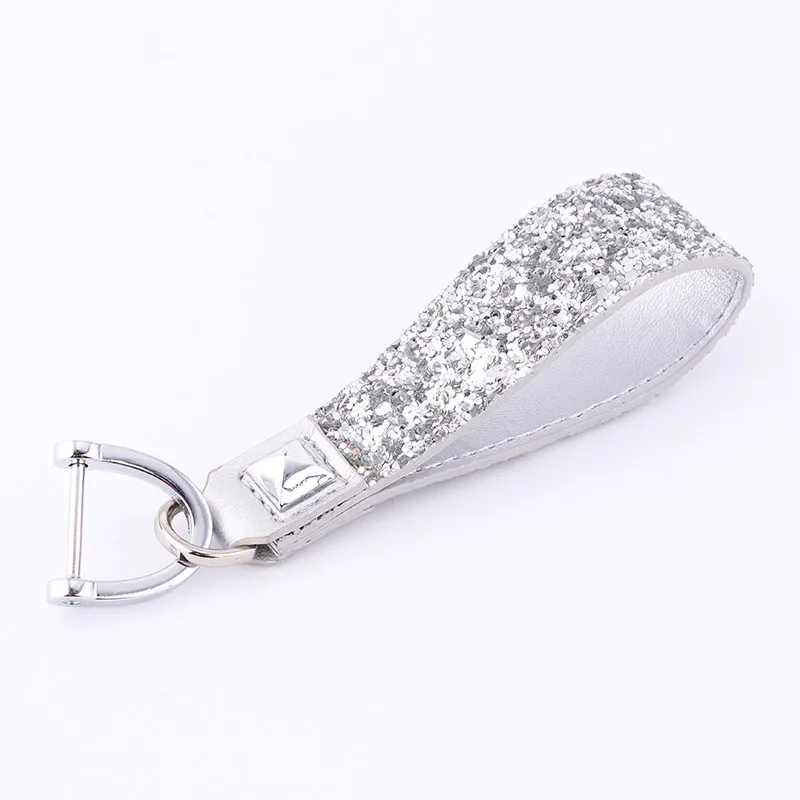 sliver keychain Чехол-брелок для ключей автомобиля со стразами для Audi A4 A4L 8S Allroad B9 Q5 Q7 TT TTS дистанционный брелок для ключей для девочек - Название цвета: sliver keychain