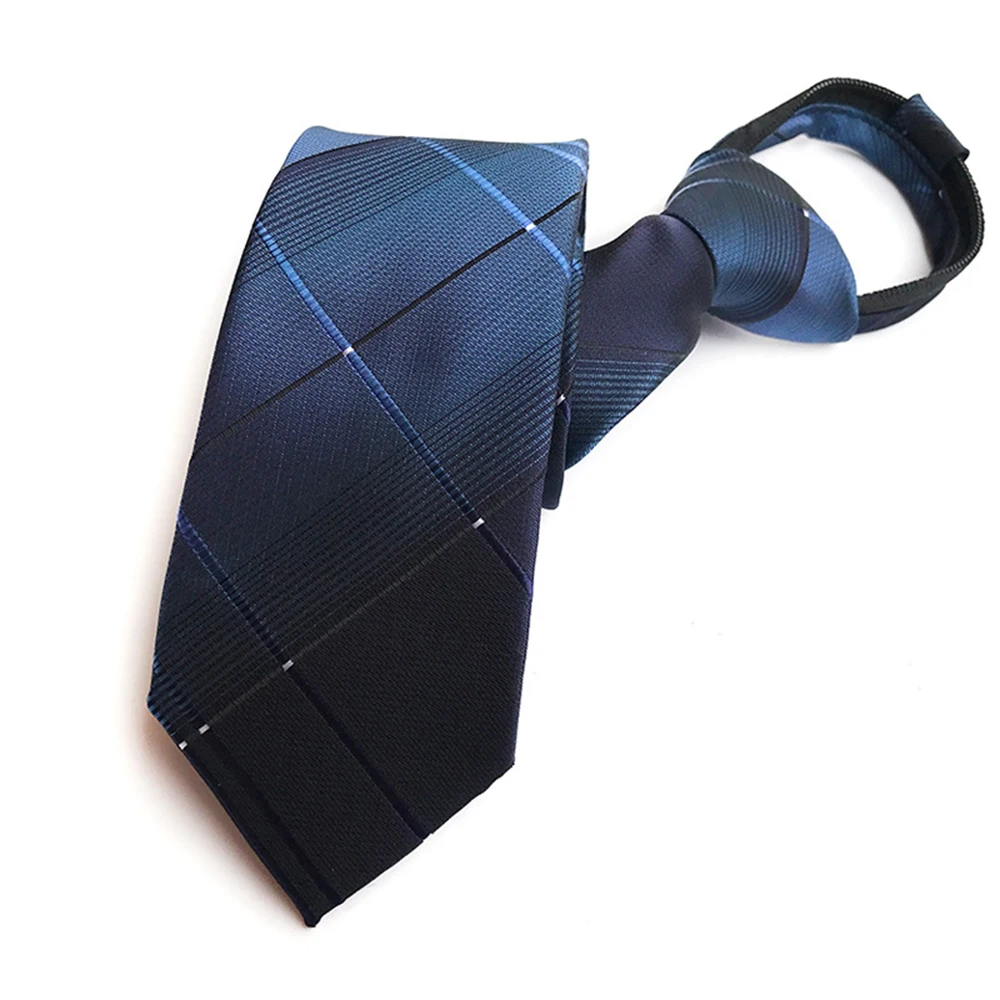 Necktie Set Ties For Men Black Zipper Pre-tied Bow Tie Women's Green Navy Blue Red Neckties Classic 8cm