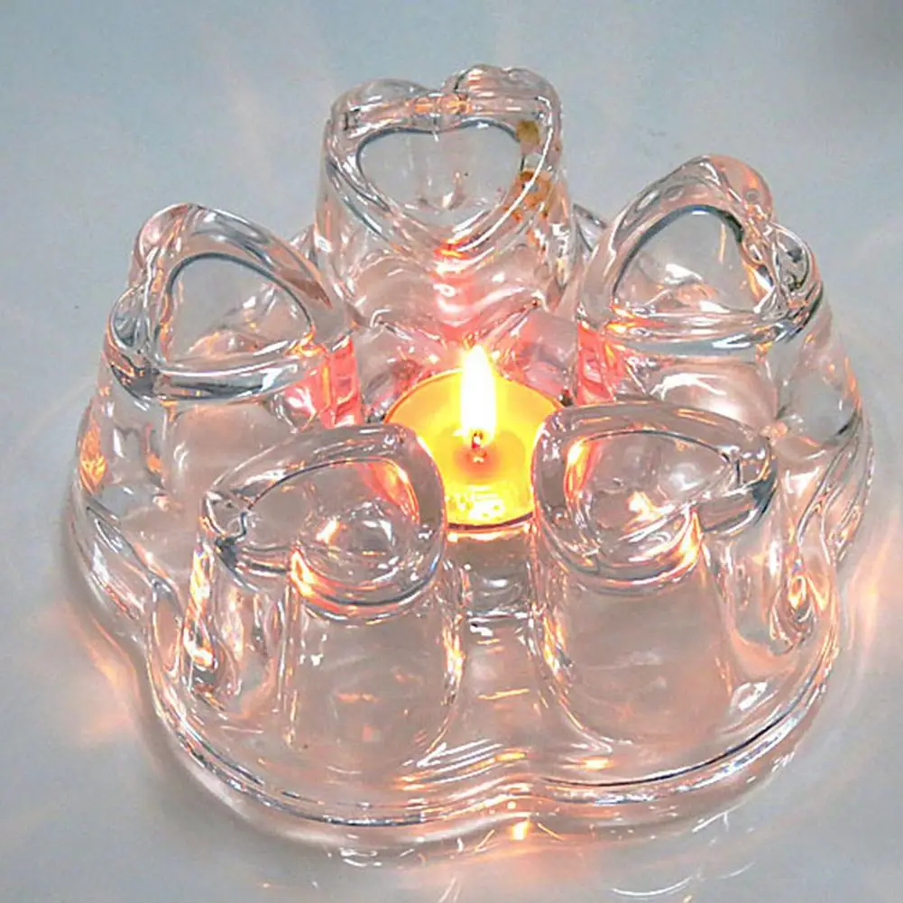 Heart Shape Heat Resistance Glass Flower Teapots Heater Coffee Maker Heating Base Heat-Resisting Tea pots Warmer Clear Cup | Дом и сад