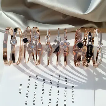 

30 Pcs/lot fashion women classical stainless steel bangles lot luxury women bangles jewelry wholesale 1029-27