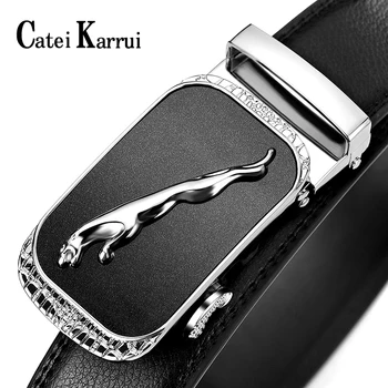 

Catei Karrui Men's Belt - Autolock Leather Ratchet Dress Belt for Men With Automatic Buckle - Trim to Fit High Quality