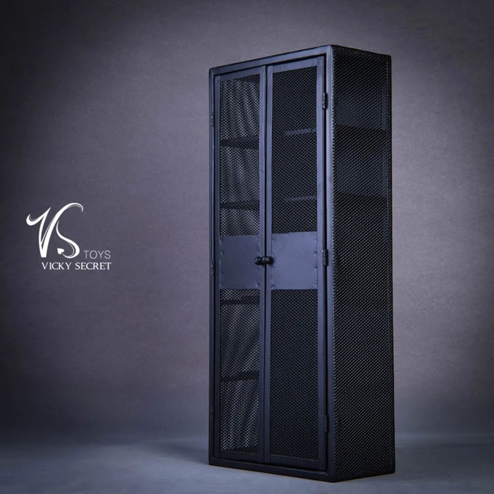 VSTOYS 18XG34 1/6, фигурка солдата, сцена, аксессуары, металлический шкаф для оружия, шкафчик для 12 дюймов, фигурка, черный/серебристый, Коло - Цвет: Черный