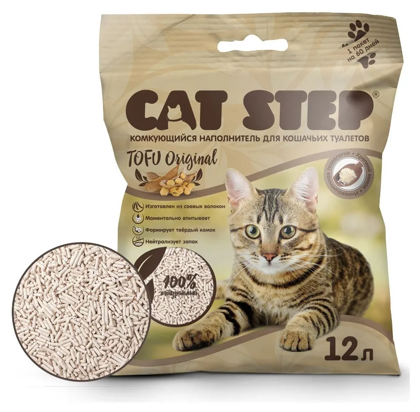 Наполнитель CatStep Tofu для кошечьего туалета, 12 л